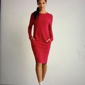 GSTQ Red Dolman Sleeve Dress M